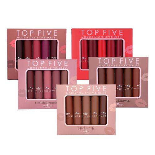 Italia Top Five Mousse Matte Lipstick Set