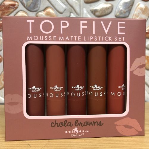 Italia Top Five Mousse Matte Lipstick Set