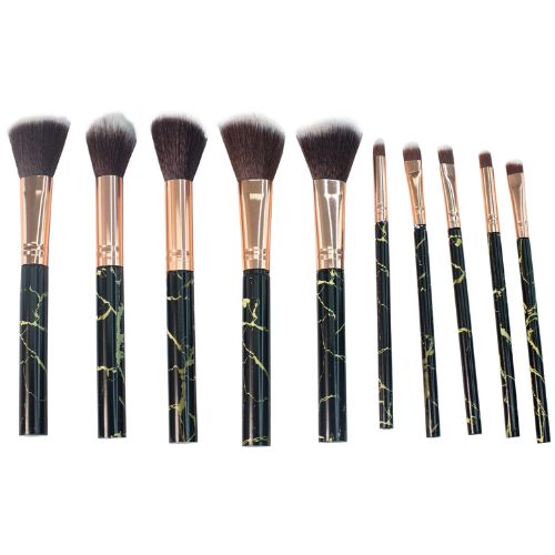 Set De Brochas Mármol Negro/ Blanco X10 Pcs – Beauty Supply Honduras