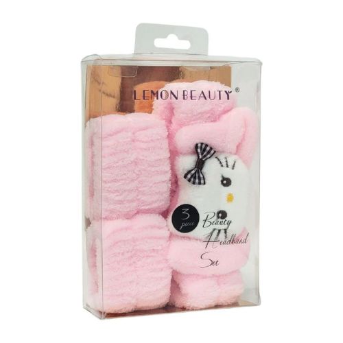 LEMON BEAUTY - KIT DE CUIDADO FACIAL, DIADEMA ELASTICA Y MUÑEQUERA