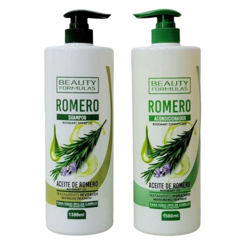 BEAUTY FORMULAS - SHAMPOO Y ACONDICIONADOR DE ACEITE DE ROMERO REVITALIZANTE E HIDRATANTE