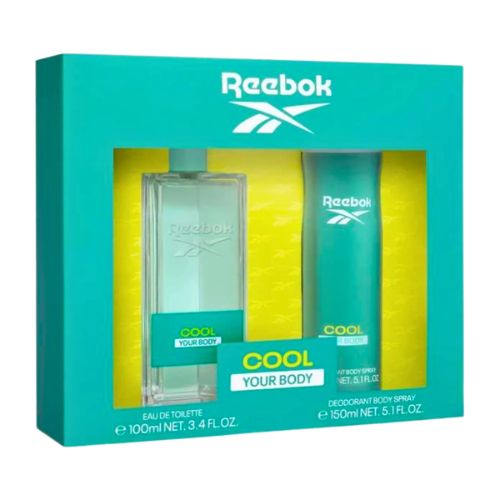 SET REEBOK COOL YOUR BODY EDT 100ML, BODY SPRAY 150ML (M)