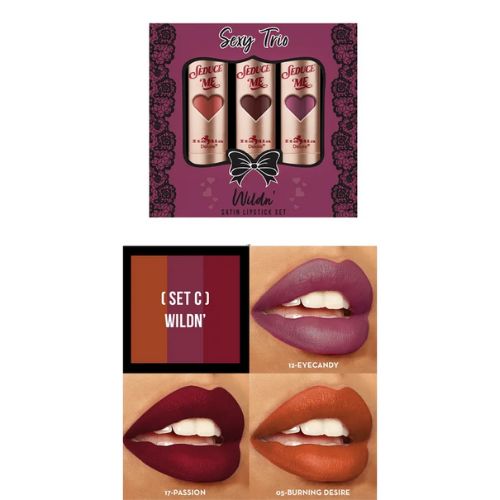 Sexy Trio Satin Lipstick Sets Italia Delux